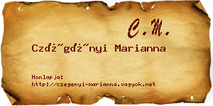 Czégényi Marianna névjegykártya