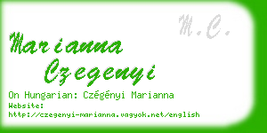 marianna czegenyi business card