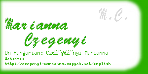 marianna czegenyi business card